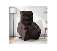 Vidaxl Fauteuil Inclinable Électrique Marron Foncé Tissu Marron