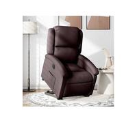 stoel électrique tissu marron foncé