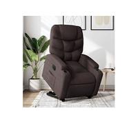 stoel électrique tissu marron foncé