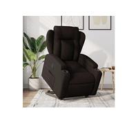 stoel électrique tissu marron foncé