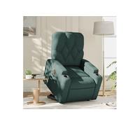 vidaXL Fauteuil inclinable électrique vert foncé tissu