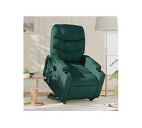 vidaXL stoel électrique tissu vert foncé Vert G