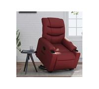 vidaXL Fauteuil inclinable de massage Similicuir Bordeaux (Rouge G)