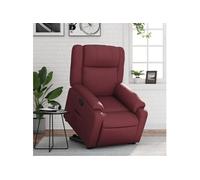 vidaXL Fauteuil inclinable Rouge bordeaux Similicuir