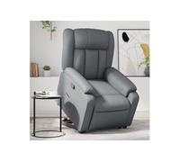 vidaXL Fauteuil inclinable Gris Similicuir