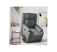 Vidaxl Fauteuil Inclinable Gris Similicuir Gris
