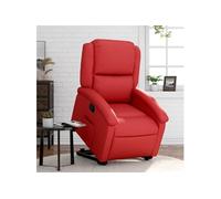 vidaXL Fauteuil inclinable Rouge Similicuir