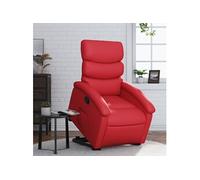vidaXL Fauteuil inclinable Rouge Similicuir