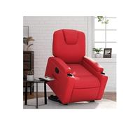 vidaXL Fauteuil relax releveur rouge similicuir