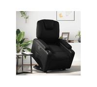 vidaXL Fauteuil inclinable Noir Similicuir