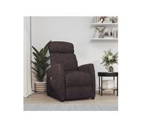 vidaXL stoel tissu marron foncé Brun G