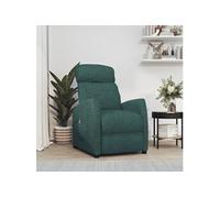 Vidaxl Fauteuil Vert Foncé Tissu Vert