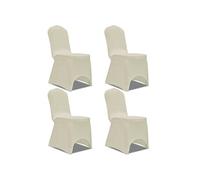 Vidaxl Housse De Chaise Extensible 4 Pcs Crème
