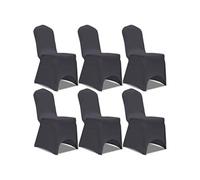 vidaXL Housse de chaise extensible 6 pcs anthracite