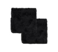 Vidaxl Coussins De Chaise 2 Pcs Gris Foncã© 40x40 Cm Mouton Vã©Ritable