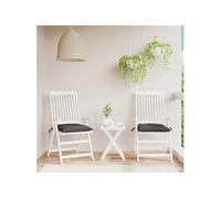 Lot de 2 Coussins de Chaise, Coussins de Siège de Patio, Coussins de Canapé de Jardin, Coussins d'Assise Extérieur, Anthracite Tissu Oxford