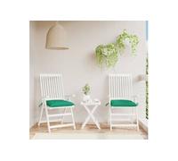 Lot de 2 Coussins de Chaise, Coussins de Siège de Patio, Coussins de Canapé de Jardin, Coussins d'Assise Extérieur, Vert 40x40x7 cm Tissu Oxford