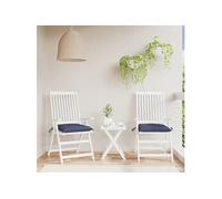 vidaXL Stoelkussens 2 st 40x40x7 cm oxford stof marineblauw378855 G