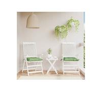 vidaXL Lot de 2 Coussins de Chaise, Coussins de Siège de Patio, Coussins de Canapé de Jardin, Coussins d'Assise Extérieur, à Motif de Feuilles 40x40x7 cm Tissu