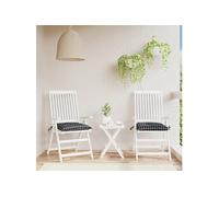 Stoelkussens 2 st ruitpatroon 40x40x7 cm stof zwart361489