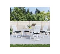 Stoelkussens 4 st 40x40x7 cm oxford stof zwart314882