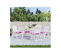 Stoelkussens 4 st 50x50x7 cm oxford stof roze361559