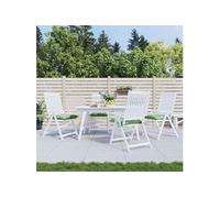 vidaXL Coussins de Chaise 4 pcs à Motif de Feuilles 50x50x7 cm Tissu, Coussin, Coussin d'extérieur, Coussin de Chaise, Coussin de canapé