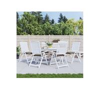 vidaXL Lot de 6 Coussins de Chaise, Galette de Siège avec Jeux de Cordes, Coussin d'Extérieur Imperméable, Taupe 40x40x7 cm Tissu Oxford