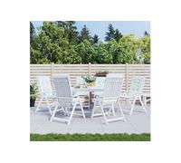 vidaXL Stoelkussens 6 st hoge rug bladpatroon stof361264 G