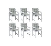 Vidaxl Lot De 6 Coussins De Chaise À Dossier Bas, Oreillers De Balcon, Coussins De Sièges Patio Jardin Terrasse Extérieur, 4002381 Multicolore