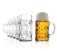 Stölzle extérieur Verre 4533808045 Isar Chope de bière 126,5 CL, avec Trait de repère à 1L, Lot de 6
