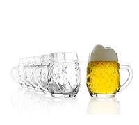 Stölzle Landsberg Lot de 6 Chopes à Bière 0,5 L / Pichet Solide en Verre Soda Citron - Passe au Lave-Vaisselle