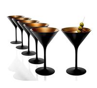 Stölzle Lausitz Verres à martini Elements – Lot de 6, 240 ml, cristal noir bronze, lave-vaisselle