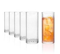 Stölzle Lausitz Berlin Lot de 6 verres à long drink, 491 ml, élégants verres à cocktail en cristal de style art déco, verres à long drink, à jus et à eau, passent au lave-vaisselle, fabriqués en
