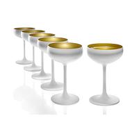 Stölzle Lausitz Bol à champagne en verre Elements, 6 pièces, blanc