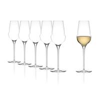 Stölzle Lausitz Cocoon Verres à Champagne Lot de 6, 340 ml - Verres à Cocktail de Champagne Extravagants pour Vins Mousseux - Flûtes en Cristal Origine Allemagne - Compatible Lave-Vaisselle