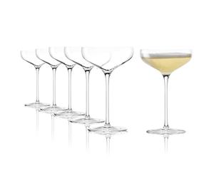 Stölzle Lausitz Coupes à Champagne SWING Lot de 6, 300ml - Verres à Champagne pour Vin Mousseux & Cocktails - Coupes en Cristal de Haute Qualité - Résistant aux Chocs & Lavable au Lave-Vaisselle
