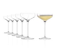 Stölzle Lausitz Coupes à Champagne TWIST Lot de 6 220ml - Verres Cristal Élégants pour Champagne Vin Mousseux & Cocktails - Résistant au Lave-Vaisselle et aux Chocs, Fabriqué en Allemagne
