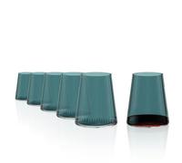 Stölzle Lausitz Gobelet à Vin Blanc Symphony Bleu-Vert Lot de 6, 400 ml - Verres Polyvalents pour Vin Blanc, Eau, Jus & Cocktails - Cristal Élégant, Passe au Lave-Vaisselle & Résistant aux Chocs