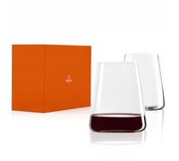 Stölzle Lausitz Gobelets à Vin Rouge Power Lot de 2, 520 ml - Verres Modernes Sans Pied pour une Arôme Maximale - Verres à Vin Plat en Cristal - Lavable en Lave-Vaisselle et Résistant