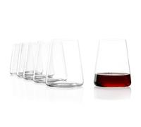 Stölzle Lausitz Gobelets à Vin Rouge Power Lot de 6, 520 ml - Verres Modernes Sans Pied pour une Arôme Maximale - Verres à Vin Plat en Cristal - Lavable en Lave-Vaisselle et Résistant
