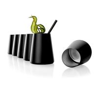 Stölzle Lausitz Gobelets Noir/Argent Power 6pcs, 380ml - Verres modernes pour eau, vin, cocktails & jus - Cristal de haute qualité, résistants & lavables au lave-vaisselle - Fabriqué en Allemagne