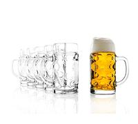 Stölzle Lausitz ISAR Lot de 6 Chopes à Bière 0,4 L - Verre à Bière Solide en Soda Lime - Passe au Lave-Vaisselle
