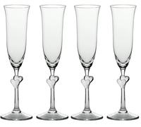 Stölzle Lausitz L'Amour Verres à Champagne Rouges Set de 2 175 ml - Flûtes Élégantes en Cristal Idéales pour le Prosecco & Vin Mousseux - Verres en Cristal Sans Plomb - Lavables au Lave-Vaisselle