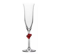 Stölzle Lausitz L'Amour Verres à Champagne Satinés 2 pièces, 175 ml - Élégantes Flûtes en Cristal pour Prosecco & Vin Mousseux - Verres en Cristal Sans Plomb - Lavables au Lave-Vaisselle & Résistants