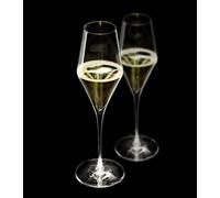 Stölzle_Lausitz Lot de 2 flûtes à champagne - 290 ml - Avec pied lumineux - Incassables - Passent au lave-vaisselle - Verres en cristal élégants comme soufflés à la bouche