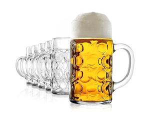 Stölzle Lausitz Oberglas Chopes à Bière Isar Lot de 6, 400 ml - Chope classique avec anse pour Pils, Weizen & autres - Verres à bière traditionnels - Lavable au lave-vaisselle & Made in Germany