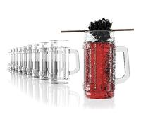 Stölzle Lausitz Oberglas Gambrinus Lot de 12 mini chopes à bière/verres à liqueur avec anse 40 ml / 12 verres à liqueur 4 cl / mini chope à bière spéciale