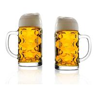 Stölzle Lausitz Oberglas ISAR Chope de 1,0 L I chope à bière originale Oktoberfest I Lot de 2 I verre traditionnel 2 pièces I lavable au lave-vaisselle I haute qualité