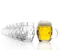 Stölzle Lausitz Oberglas Tübinger Lot de 6 chopes à bière 300 ml avec trait de remplissage/pichet à bière stable avec plaque en verre soda citron vert Passe au lave-vaisselle